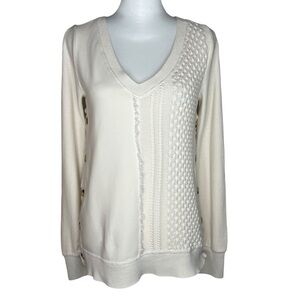 SaturdaySunday Cream Knit Sweater Size XS